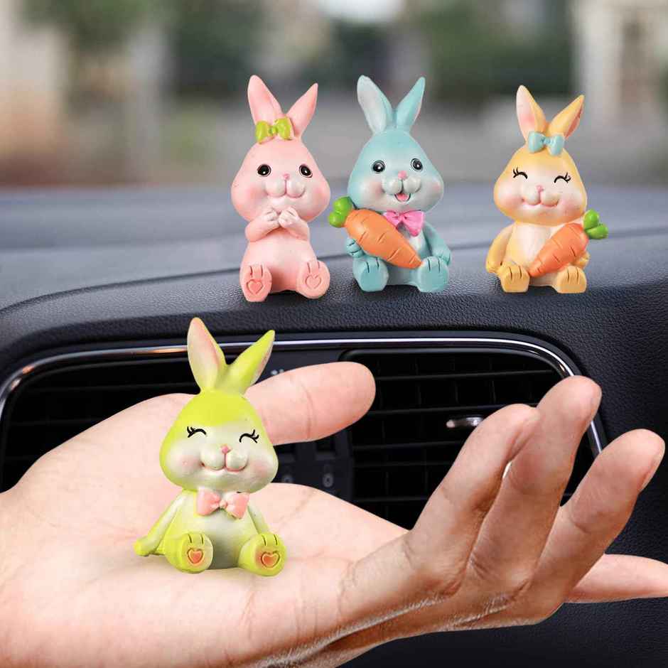 TIED RIBBONS Decorative Rabbit Miniature Showpiece | Resin - 5 cm x 3.5 cm