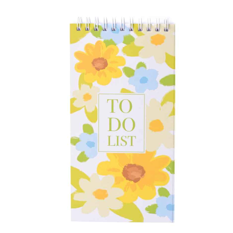 Papboo To-Do List With 80 Planing Pages 4*8 Inches, 70 Gsm Paper - Floral