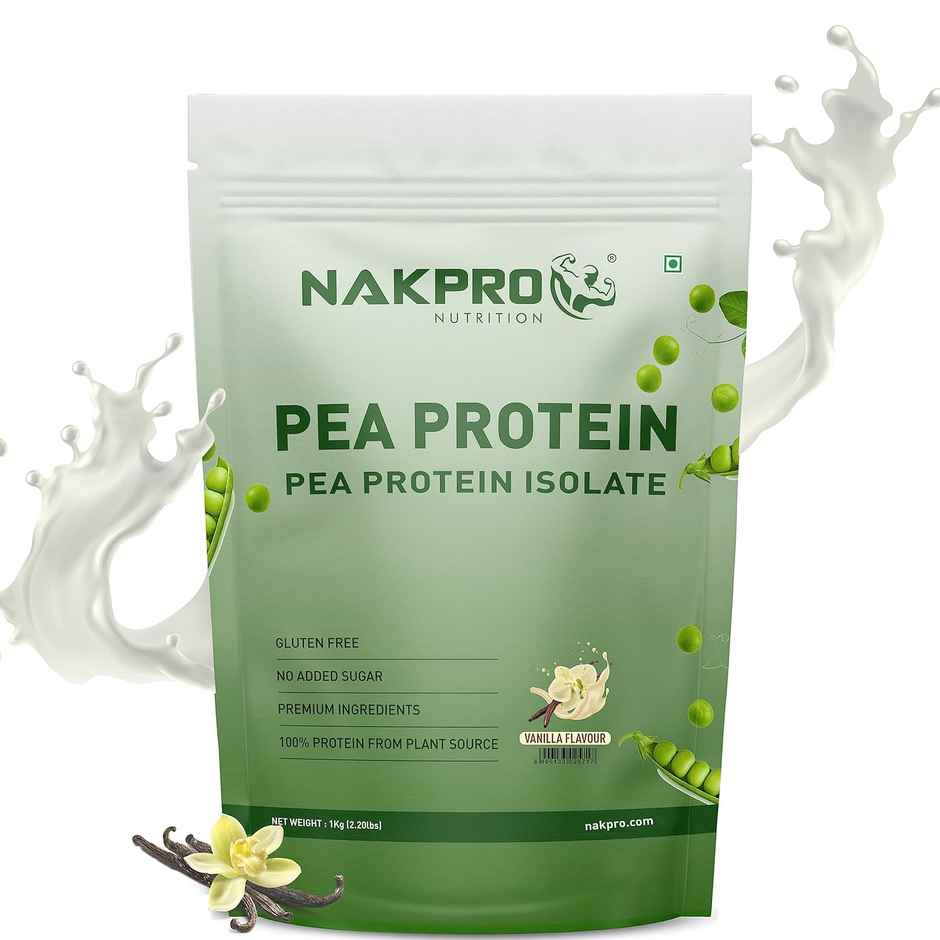 Nakpro 100% Pea Protein Isolate Vanilla - 26G Protein 4.9G Bcaa