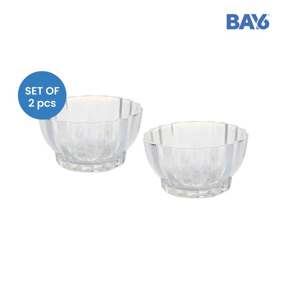 BAY6 Glass Dessert Bowl Set - 4.5 Inch -(2pc)