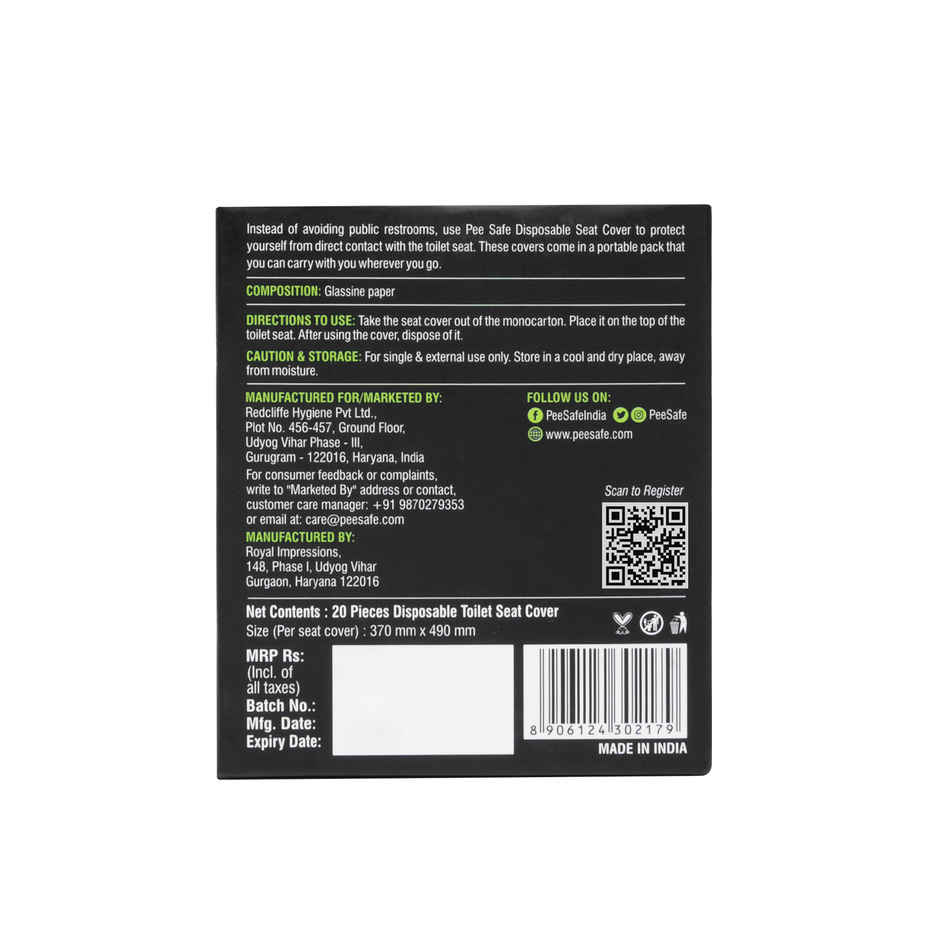 Pee Safe Disposable Toilet Seat Cover | Safe & Hygienic