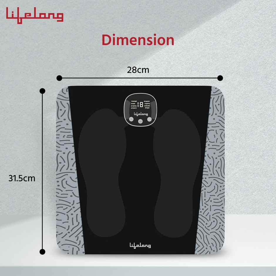 Lifelong Ems Electric Foot Massager Machine For Pain Relief-8 Modes Intensity Levels-Rechargeable