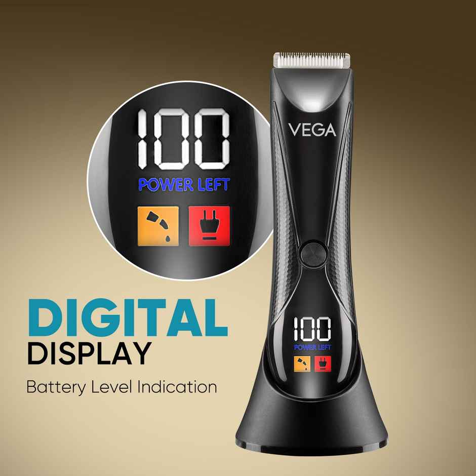 VEGA CleanBall Full Body Trimmer for Men Private Parts, Body, IPX5, 90 mins Runtime (VHTH-33)