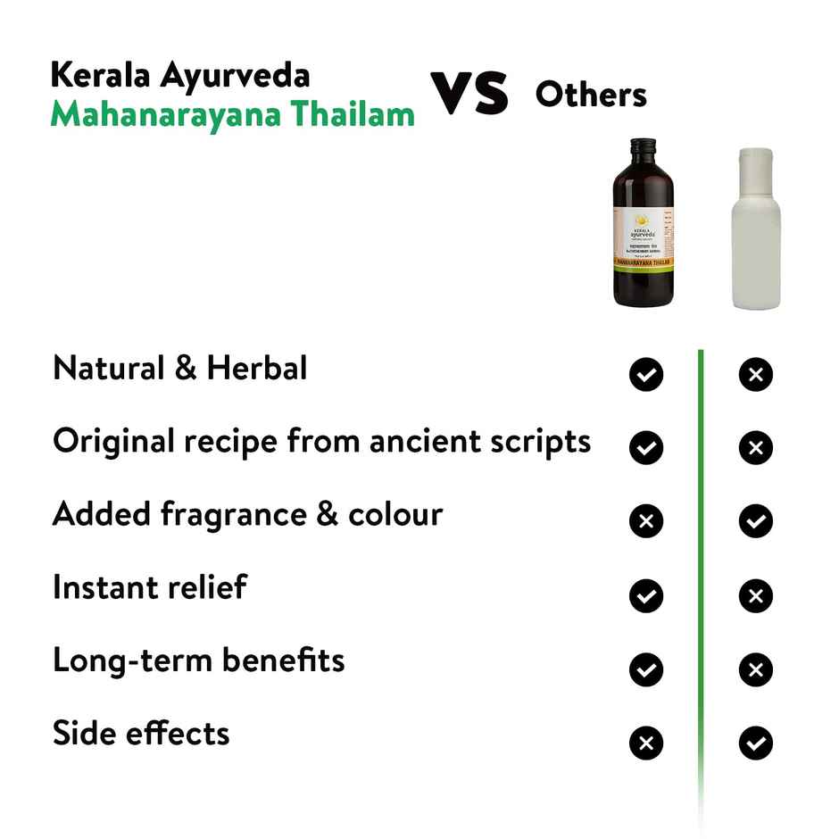 Kerala Ayurveda Mahanarayana Thailam | Ayurvedic Body Massage Oil for Full Body Relaxation