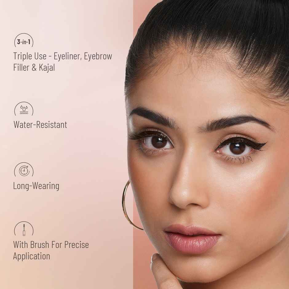 Swiss Beauty 2 in 1 Eyeliner Eyebrow Filler and Kajal | 02 Brown