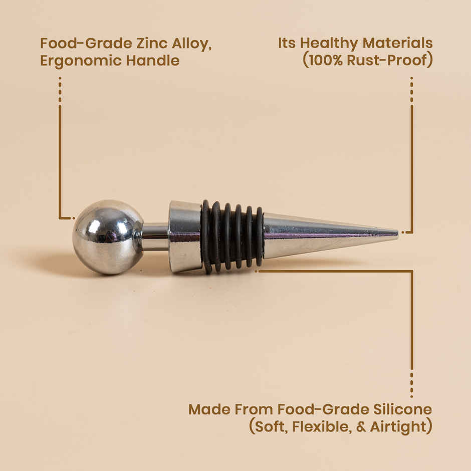 Stainless Steel Bottle Stopper for Wine Combo