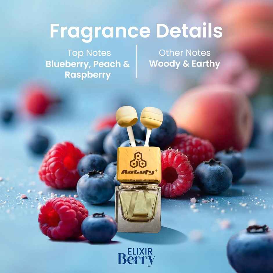 Autofy ELIXIR Car Perfume AC Vent Car Fragrance Car Air Freshener Long Lasting | Berry