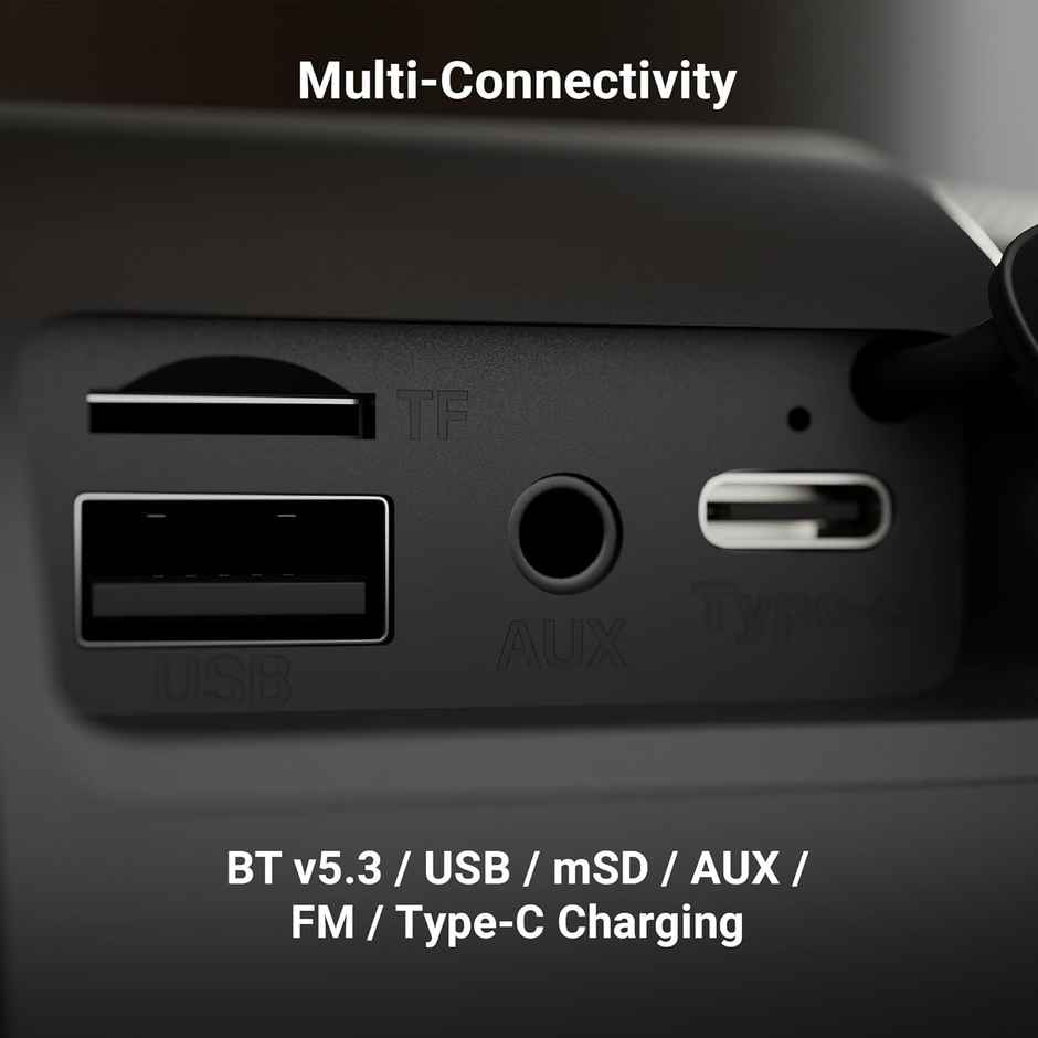 Zebronics Sound Feast 55 14W Bt Speaker, 20 Hr Playback, Dual Drivers, Rgb, Tws, Usb/Msd/Aux, Bass