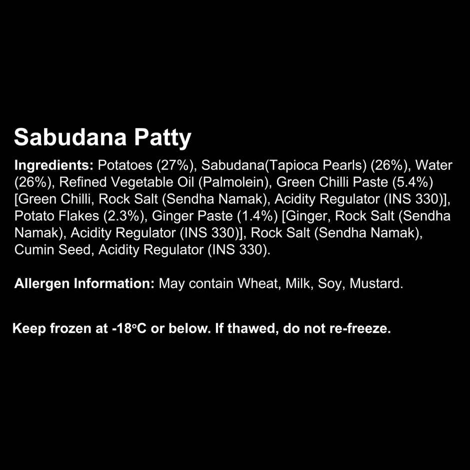 HyFun Sabudana Tikki, Fast Friendly | Frozen