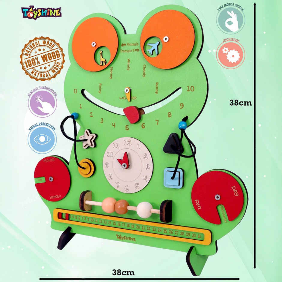 Toyshine Wooden The Flippy Busy Board Activity Toy (0 - 4 Years)