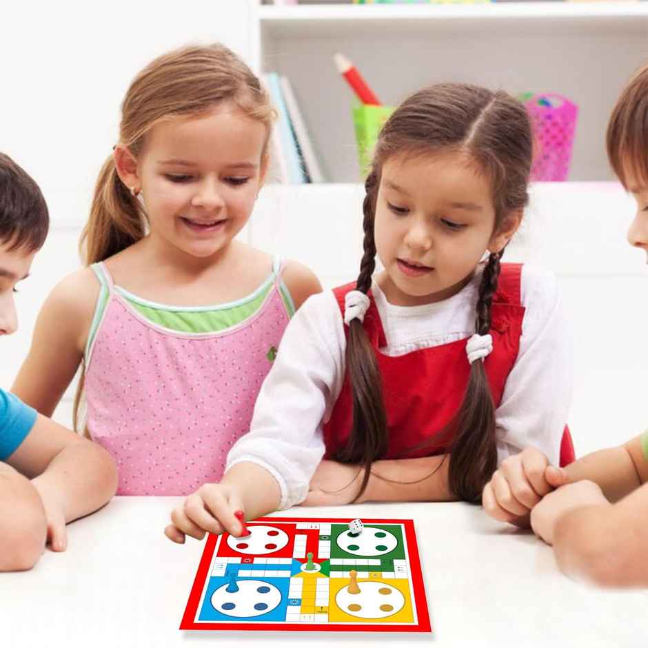 Webby Ludo, Snake & Ladders Double Sided Board Game | Portable Travel Set | 6+ years