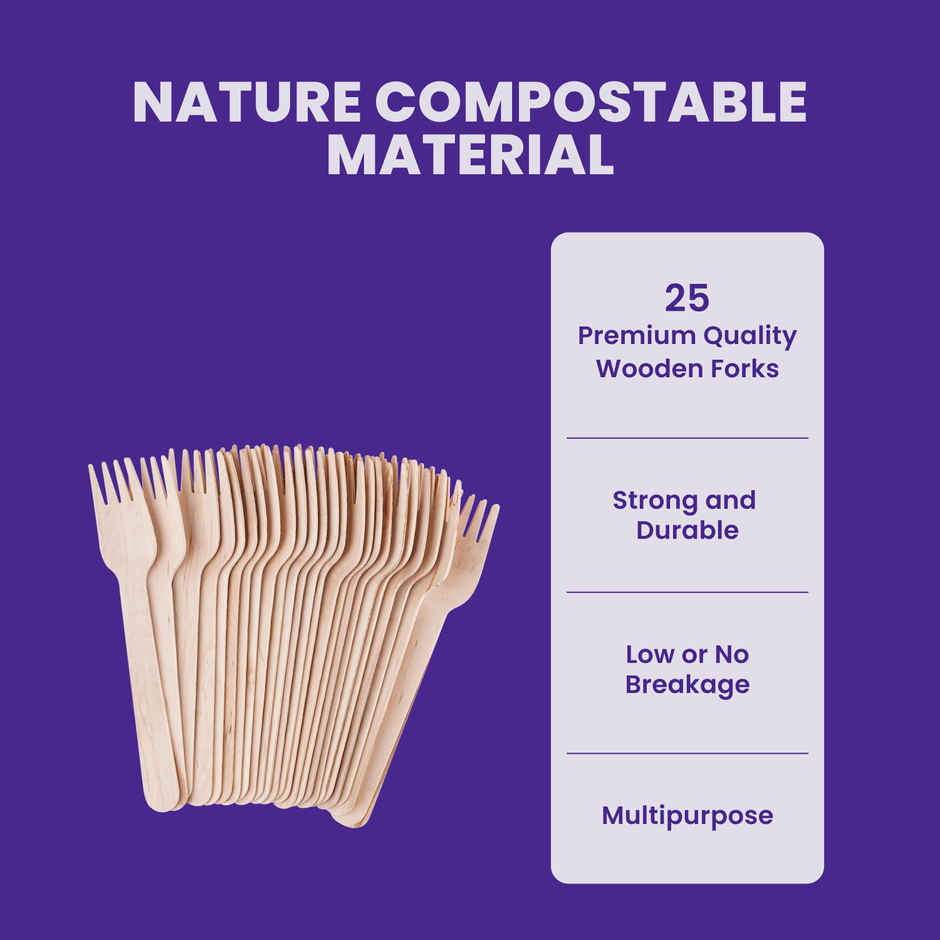 BAY6 Wooden Fork - Pack of 25