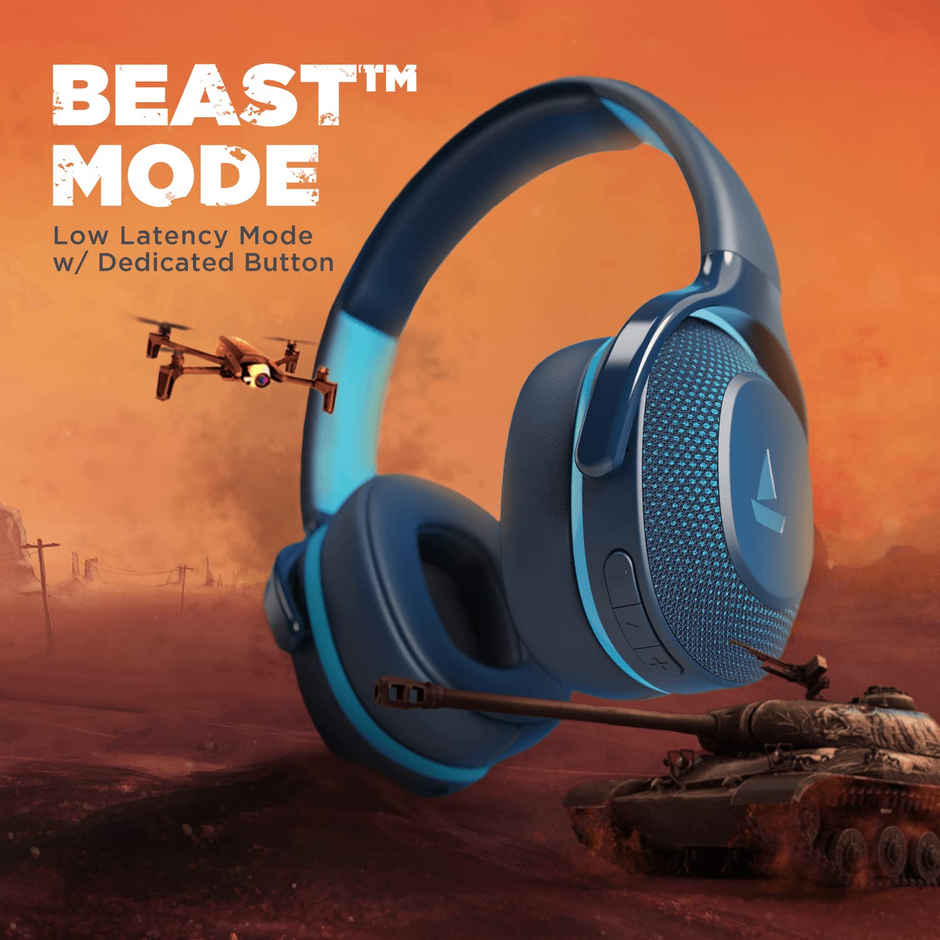 boAt Rockerz 425 On Ear BT Headphones w/ 25H Playtime, BEAST mode & BTv5.2 (Oceana Blue)