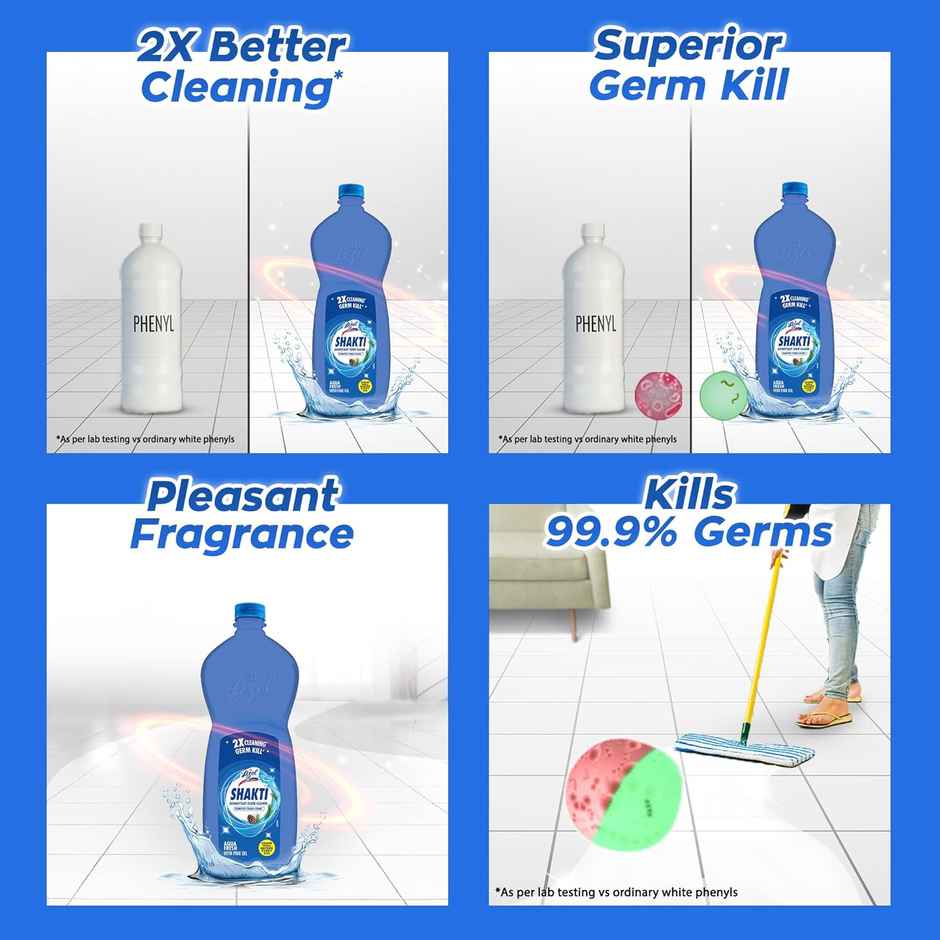 Lizol Aqua Fresh Shakti Disinfectant Floor Cleaner Combo