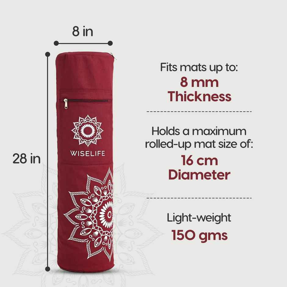 Wiselife Yoga Mat Bag - Wine