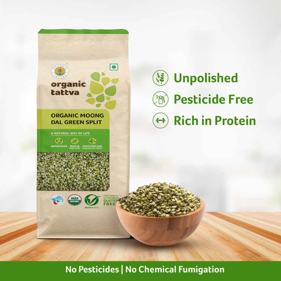 Organic Tattva Moong Dal Green Split