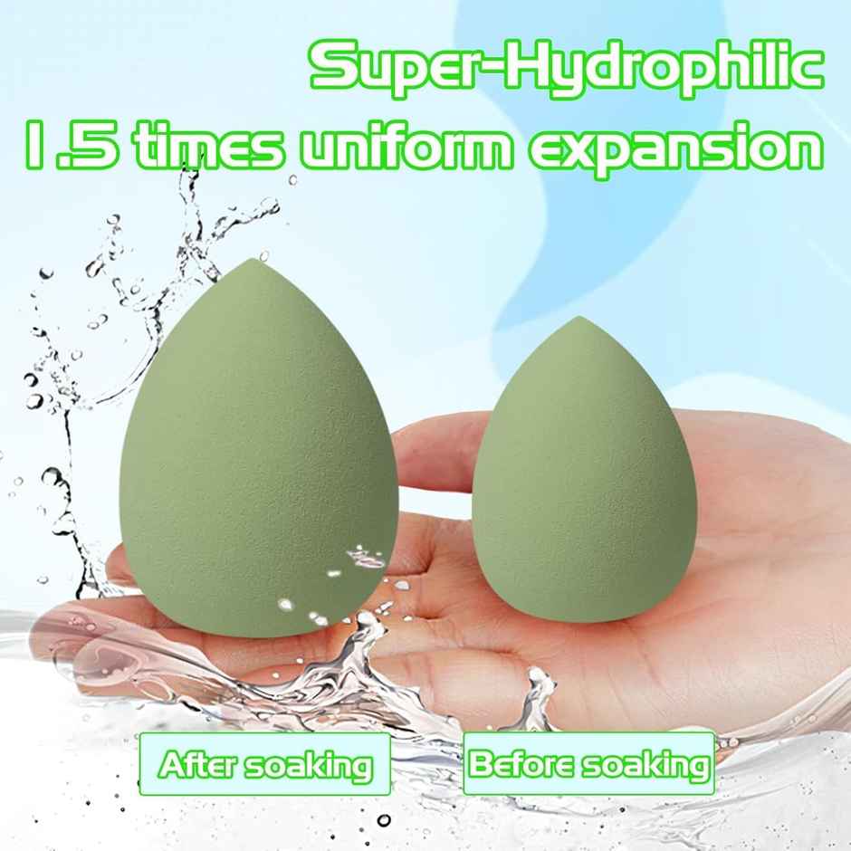 Bronson Professional Makeup Sponge Set with Case | Soft Sponge for Liquid Foundation, Cream, Powder