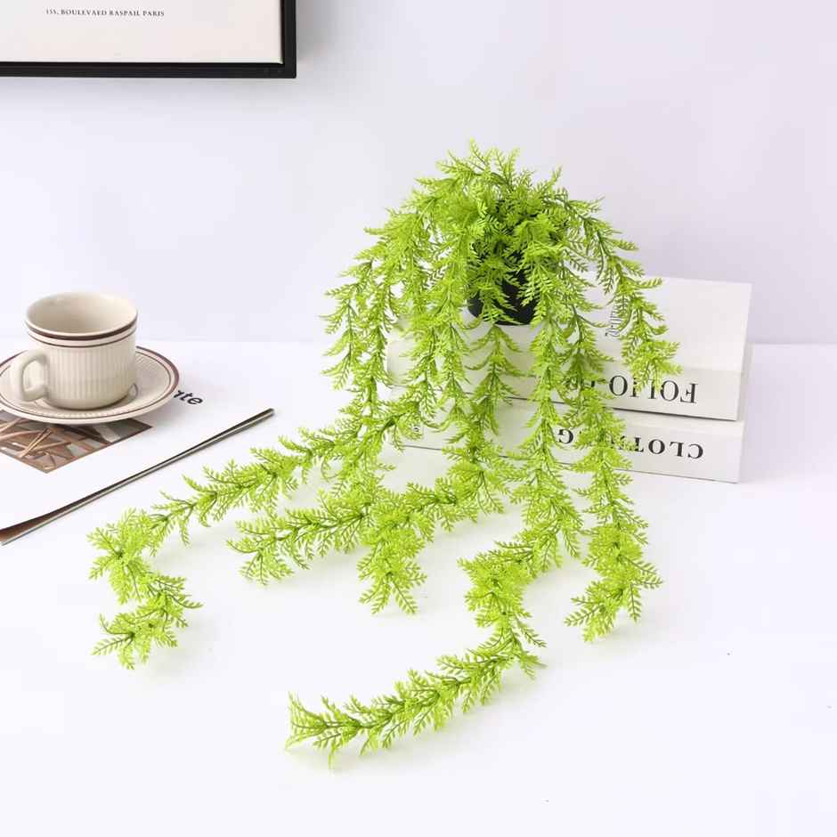 TIED RIBBONS Hanging Ferns Artificial Plant With Pot