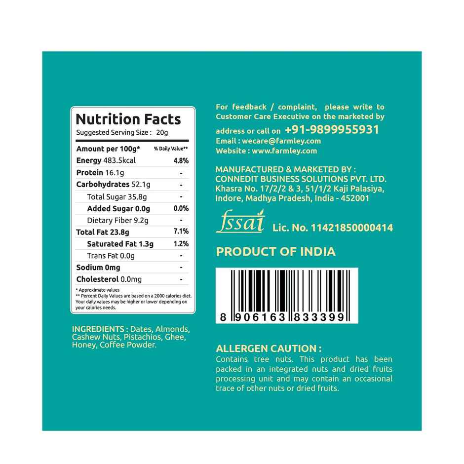 Farmley Coffee Rush Date Bites Valentine's Gift Pack | No Added Sugar