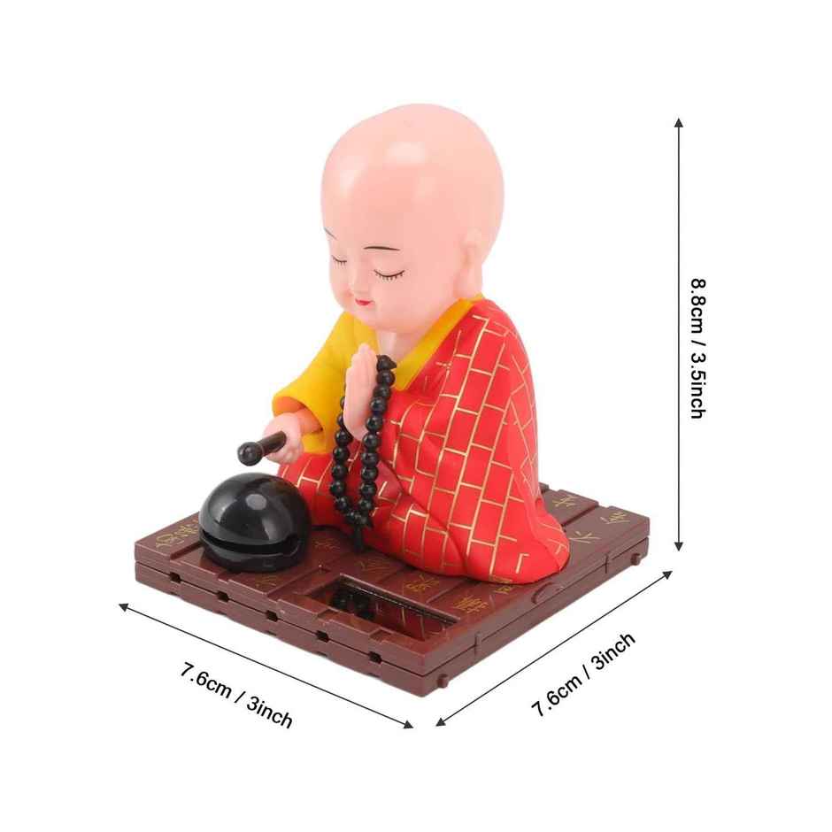 TIED RIBBONS Feng Shui Little Buddha Statue | Multicolour - 3 in x 3.5 in