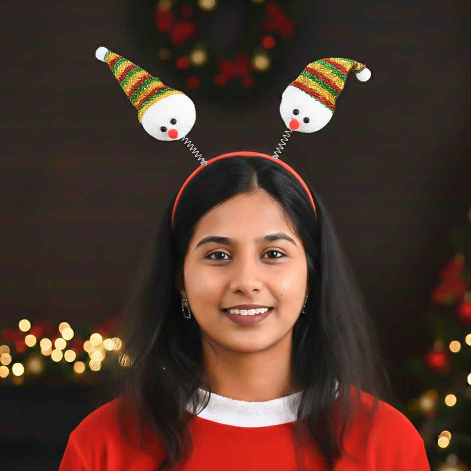 Christmas Snowman With Glitter Cap Hairband | Assorted | Gullak
