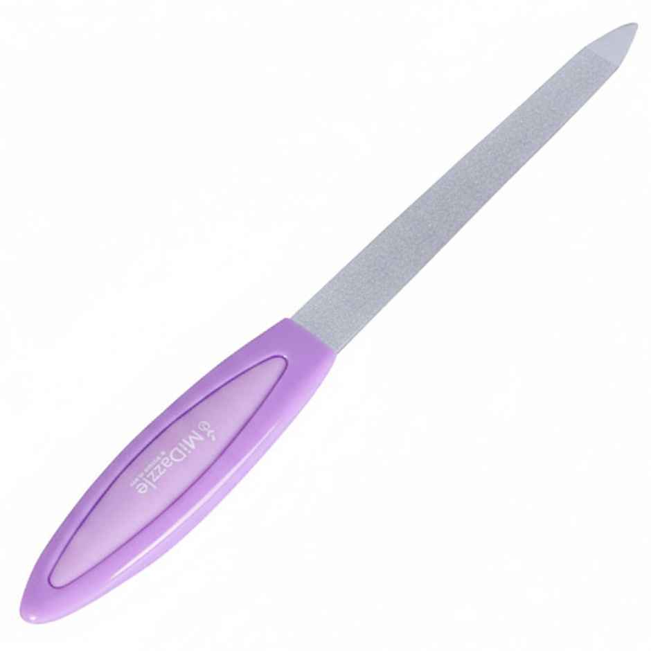 Midazzle Professional Dual-Sided Nail Filer with Plastic Grip Handle