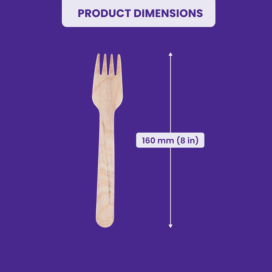 BAY6 Wooden Fork - Pack of 25