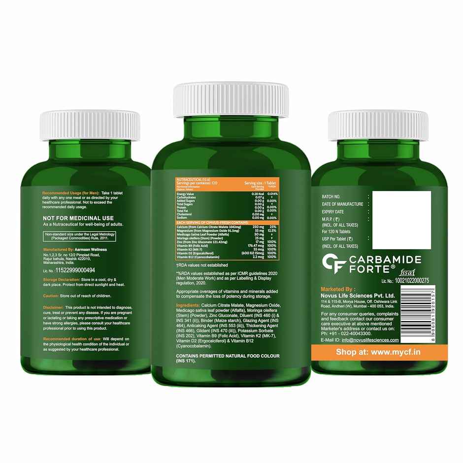 Carbamide Forte Calcium Tablets for Women & Men 120 Tablets