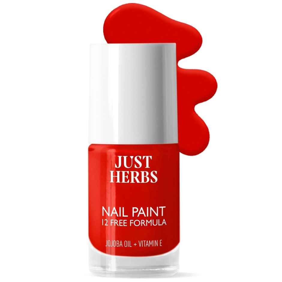 Just Herbs 12 Free Nail Paint | Rich Ruby-22 | Fun & Creative