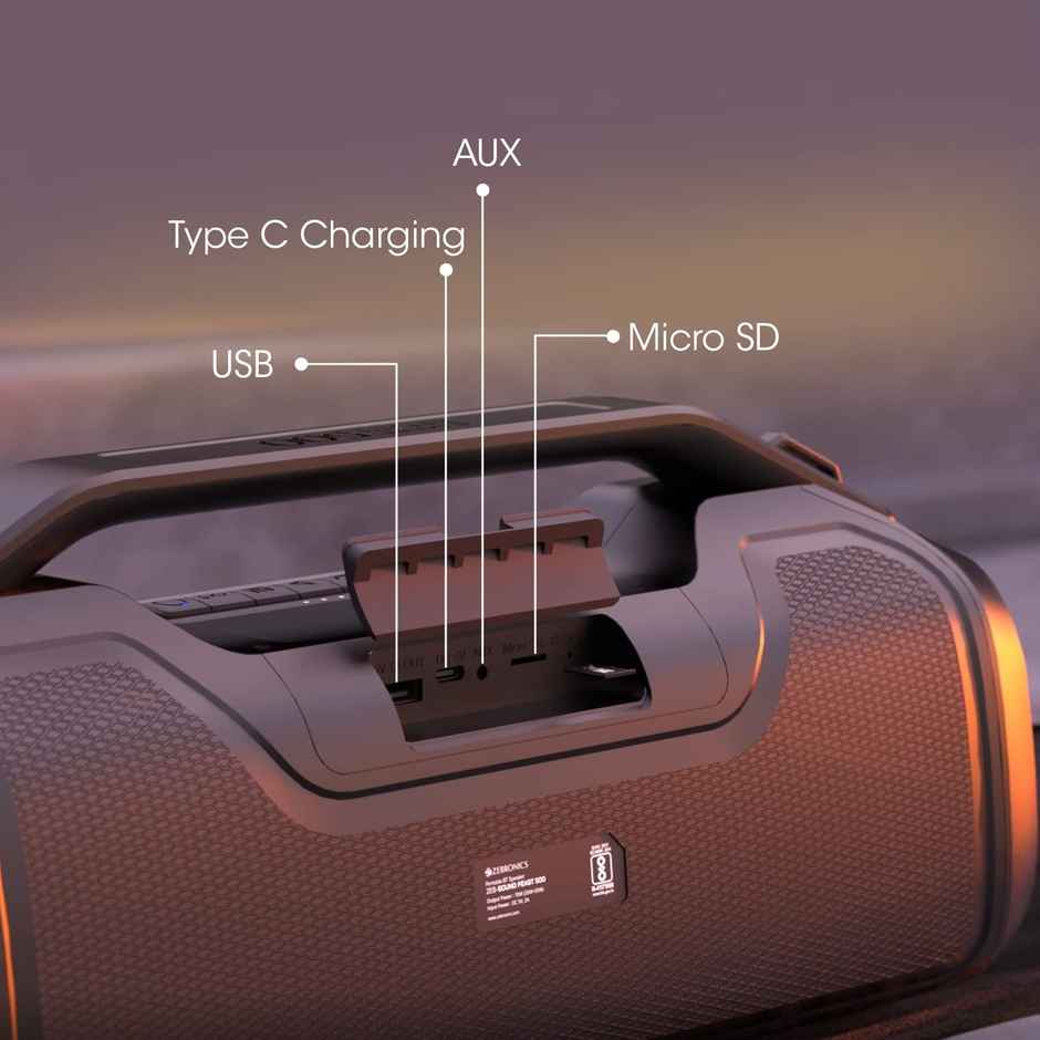 Zebronics Sound Feast 500 Bluetooth 5.0 Portable Speaker with 70W, 9H Backup,IPX5, Type C