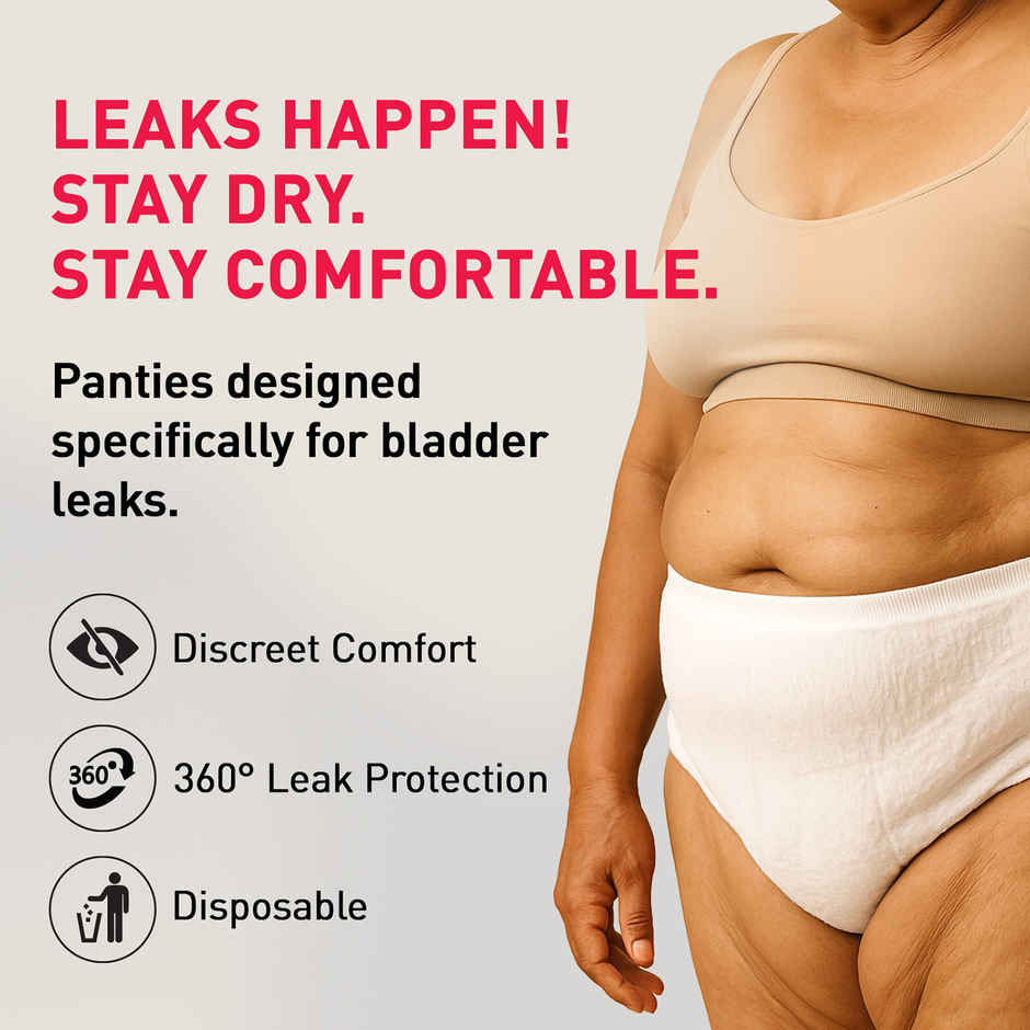 Sirona Incontinence Panties for Women | M-L (28-36 Inches) | Leak-proof & Discreet | Hypoallergenic