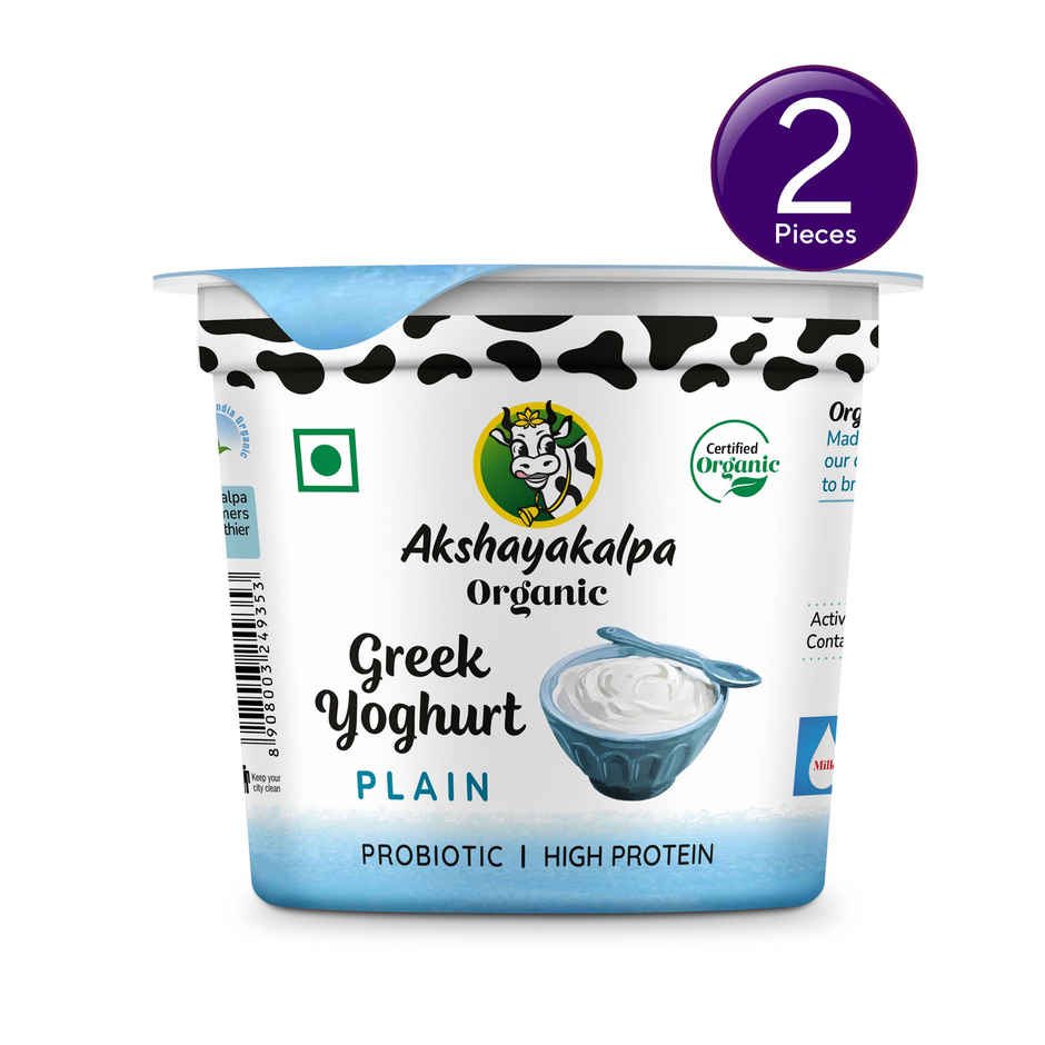 Akshayakalpa Organic Greek Yogurt - Natural Combo 