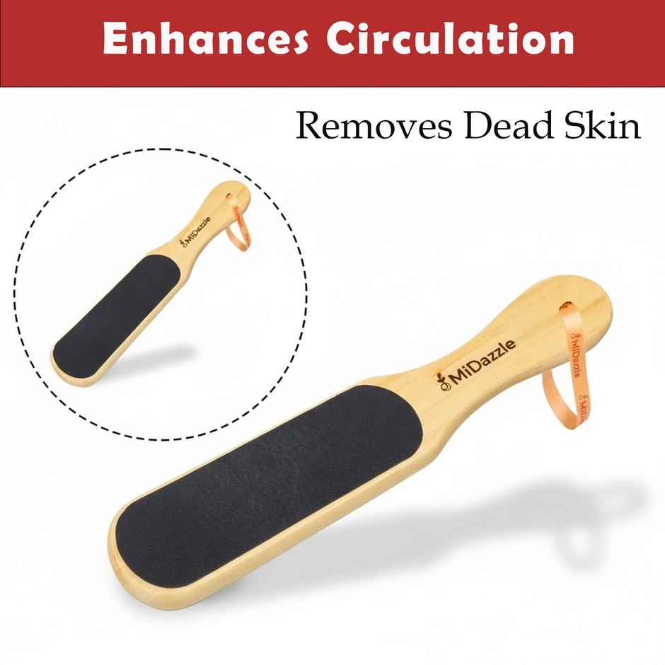 Midazzle 2in1 Wooden Foot Filer/Scrubber and Callus Remover |MIFF5201