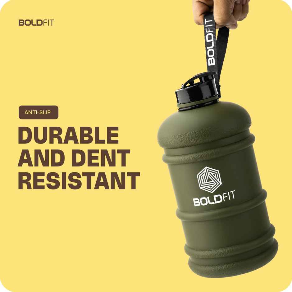 Boldfit 2 Litre Water Bottle For Gym Gallon Water Bottle 2+ | Army Green New