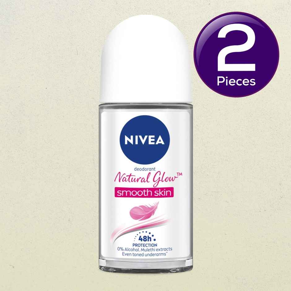 Nivea Natural Glow Even-toned & Smooth Skin 72h Protection Roll On Combo