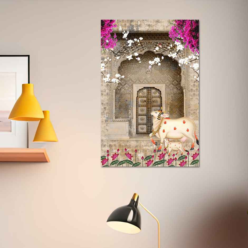 Paper Plane Design Indian Ethnic Traditional Wall Poster | Size 12 x 18 Inch | D92