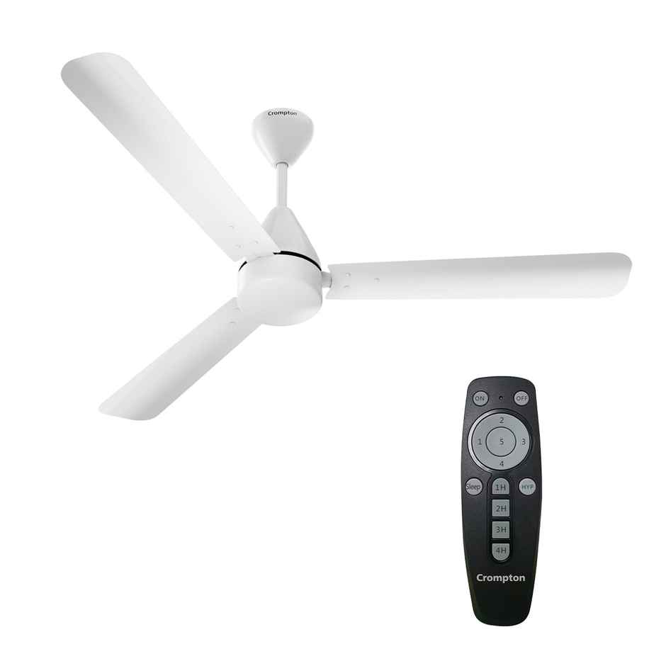 Crompton Energion Hyperjet BLDC Ceiling Fan,1200mm,Remote Control,BEE 5 Star,Anti-Rust,Opal White