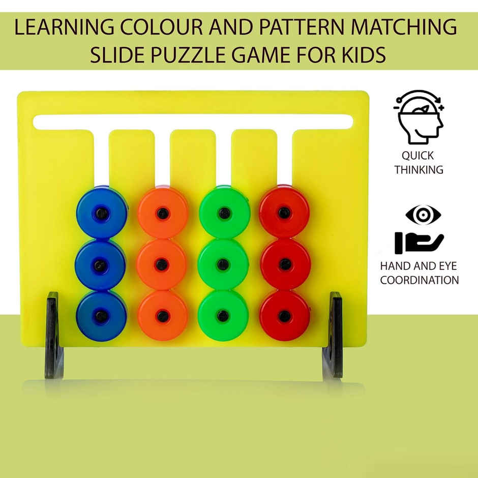 Fablue Montessori Slide And Learn Puzzle Game Toy - Brain Game for Kids - Multicolor