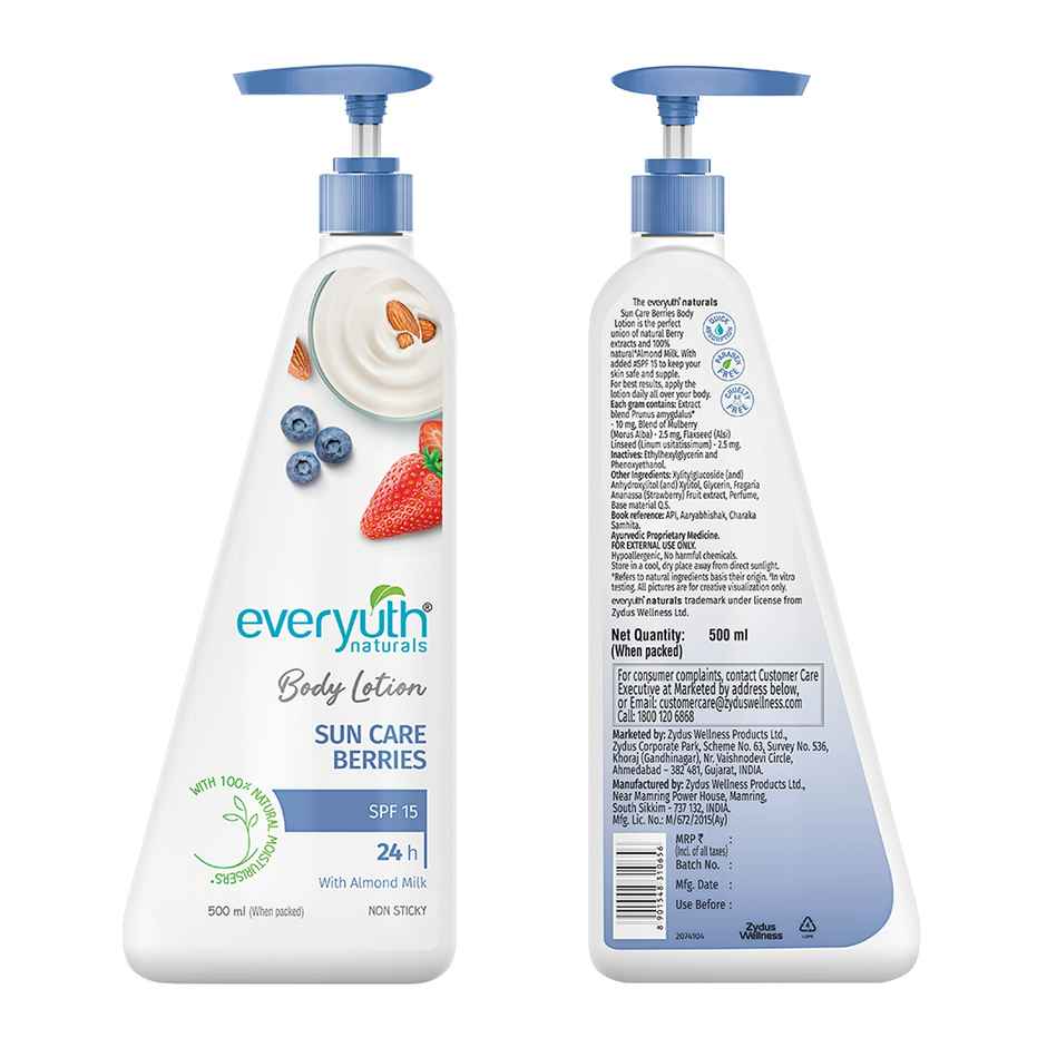 Everyuth Naturals Body Lotion Sun Care Berries