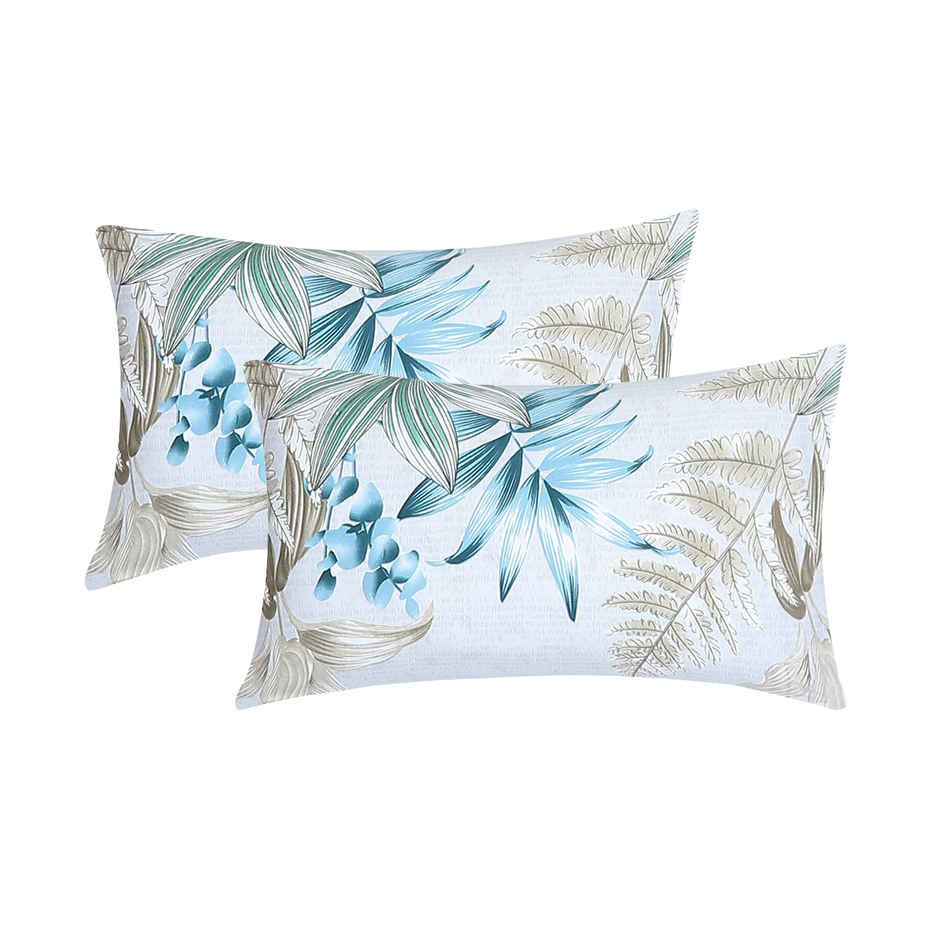 Status King Size Double Microfibre Floral Bedsheet | White | 87 x 94 in