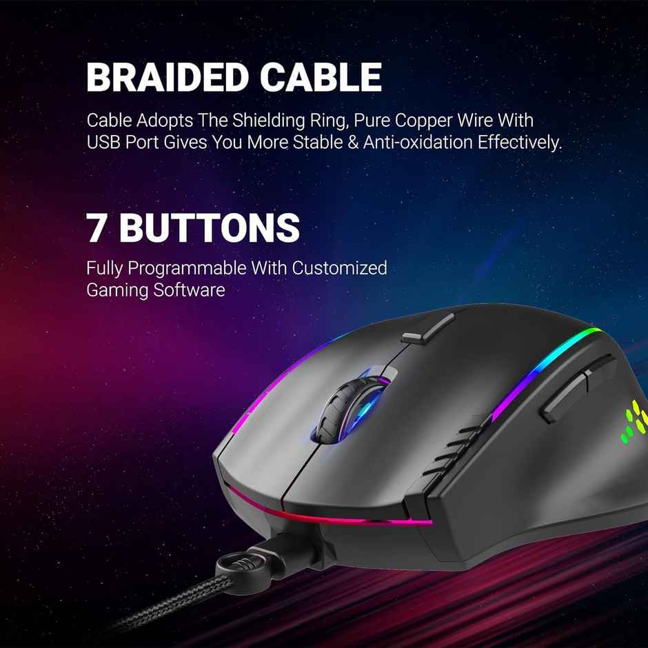 Ant Esports Usb Gm600 Rgb Wired Programmable Gaming Mouse