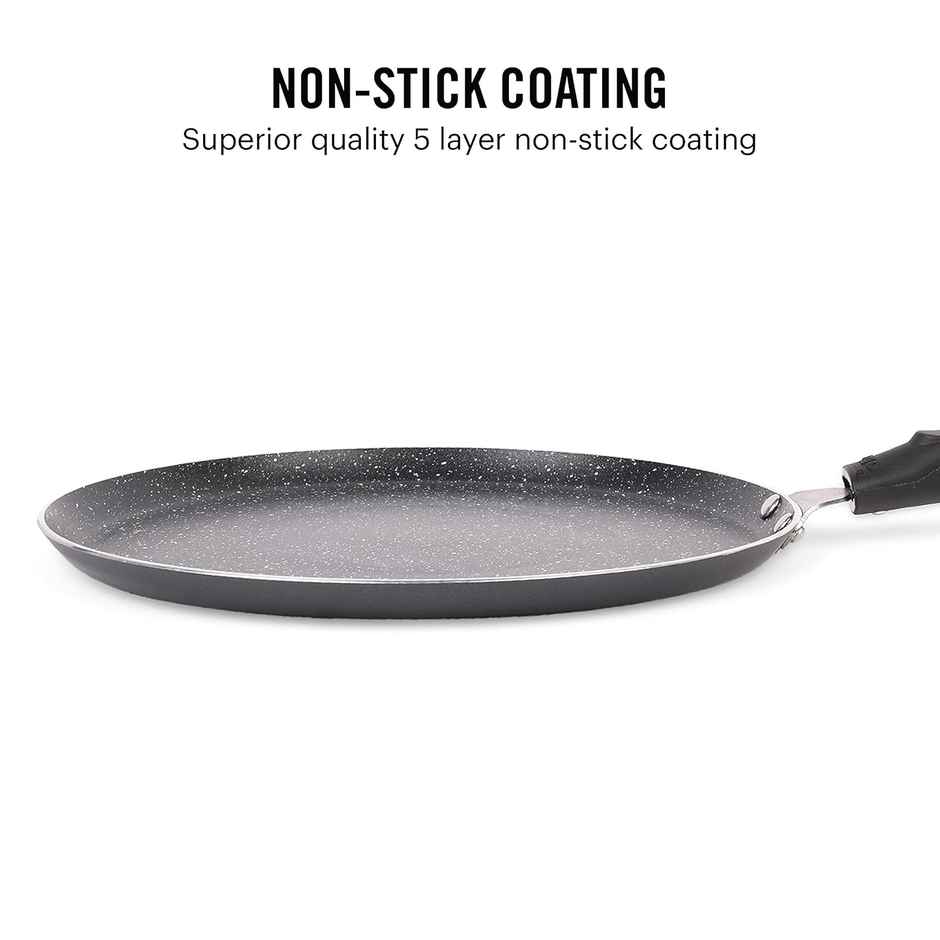 Cello Crown Induction Base Cookware Set with Spatter & Bakelite Handles| 3 pcs| Black