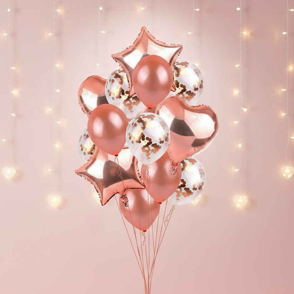 Rose Gold Balloon Combo for Kids, Girls and Wife | Party Propz