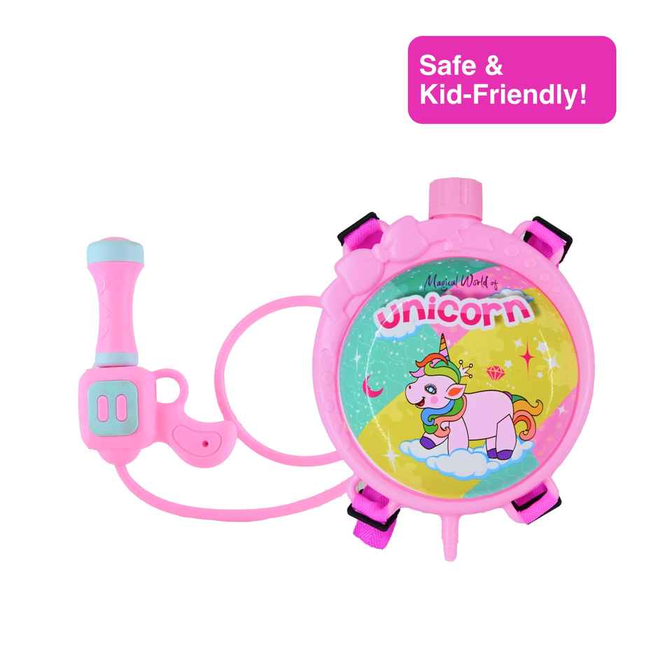 Unicorn Bow Holi Water Tank Pichkari | Pink | Star