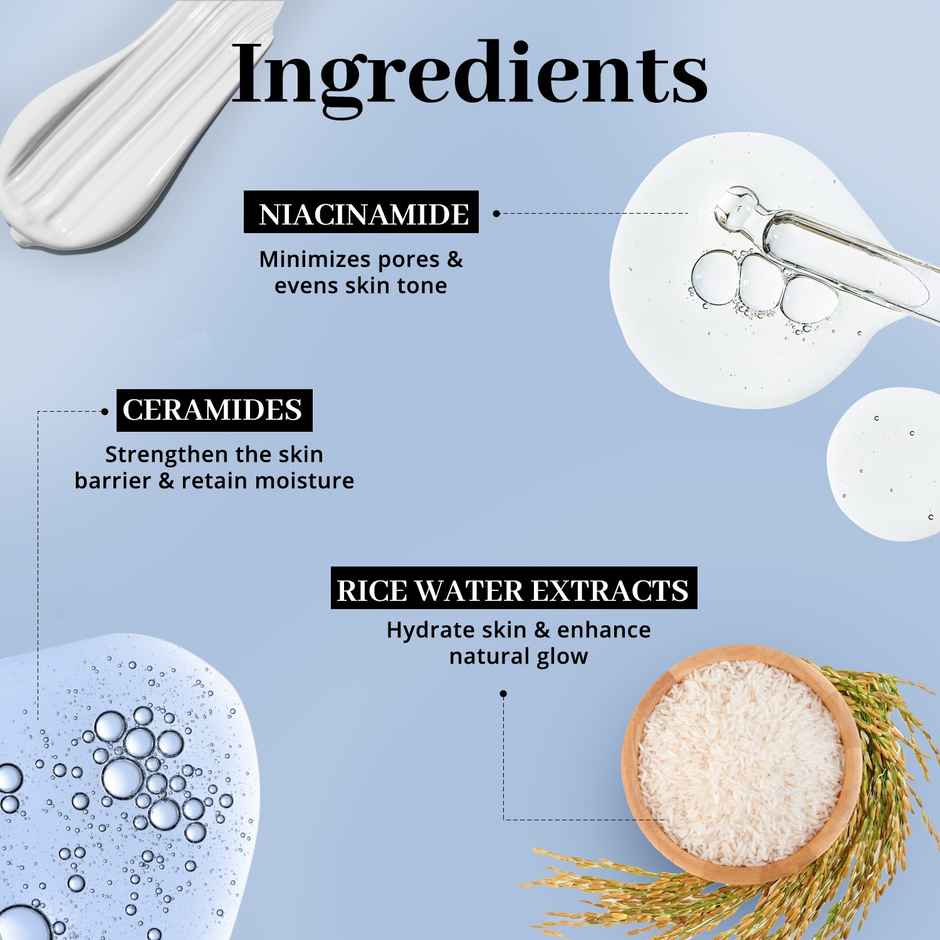 ENN Beauty Ceramide Face Moisturizer with Niacinamide & Rice Water | Deep Hydration