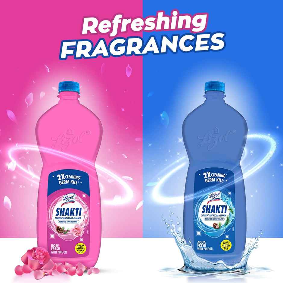 Lizol Aqua Fresh Shakti Disinfectant Floor Cleaner Combo