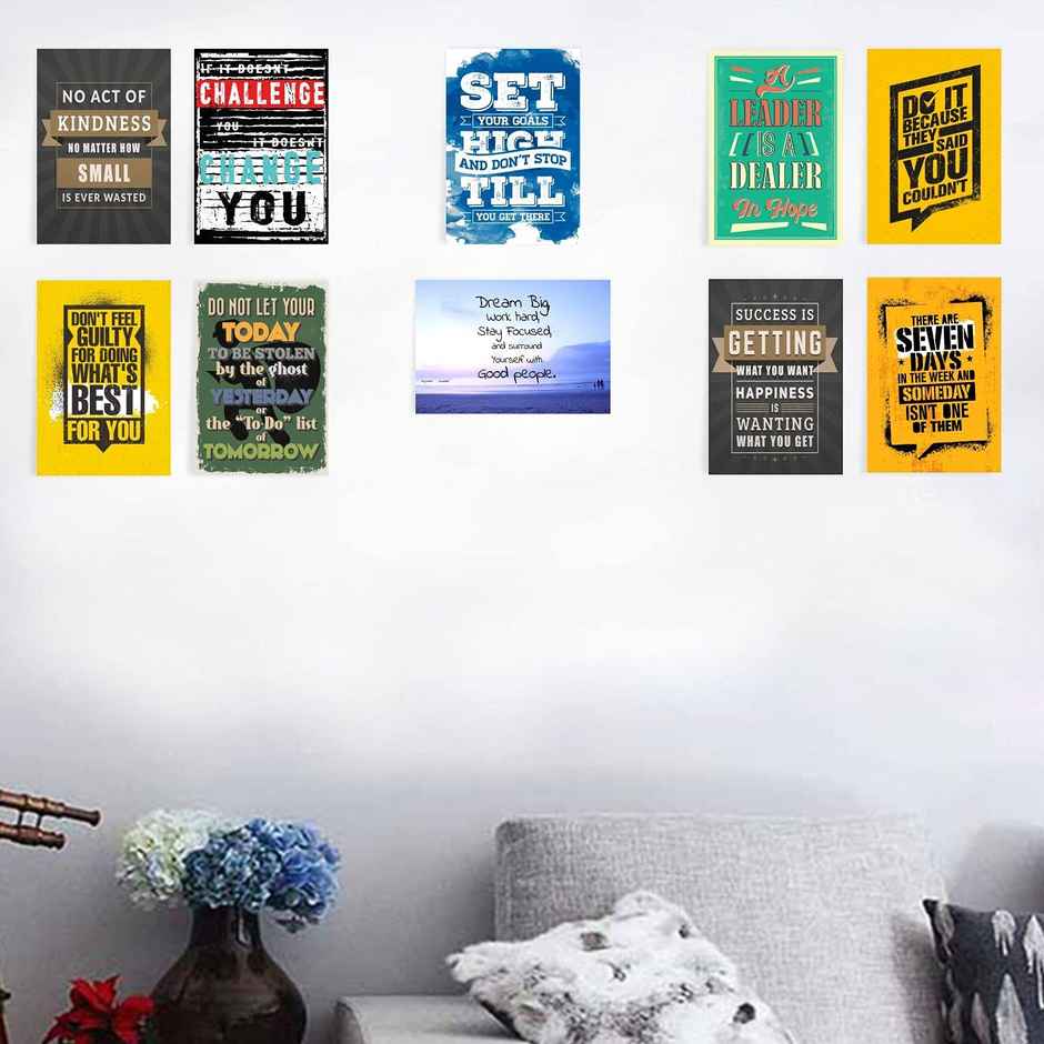 Paper Plane Design Wall Posters For Office Decor | Set of 10 | Size | 12 Inch x 18 Inch | D35