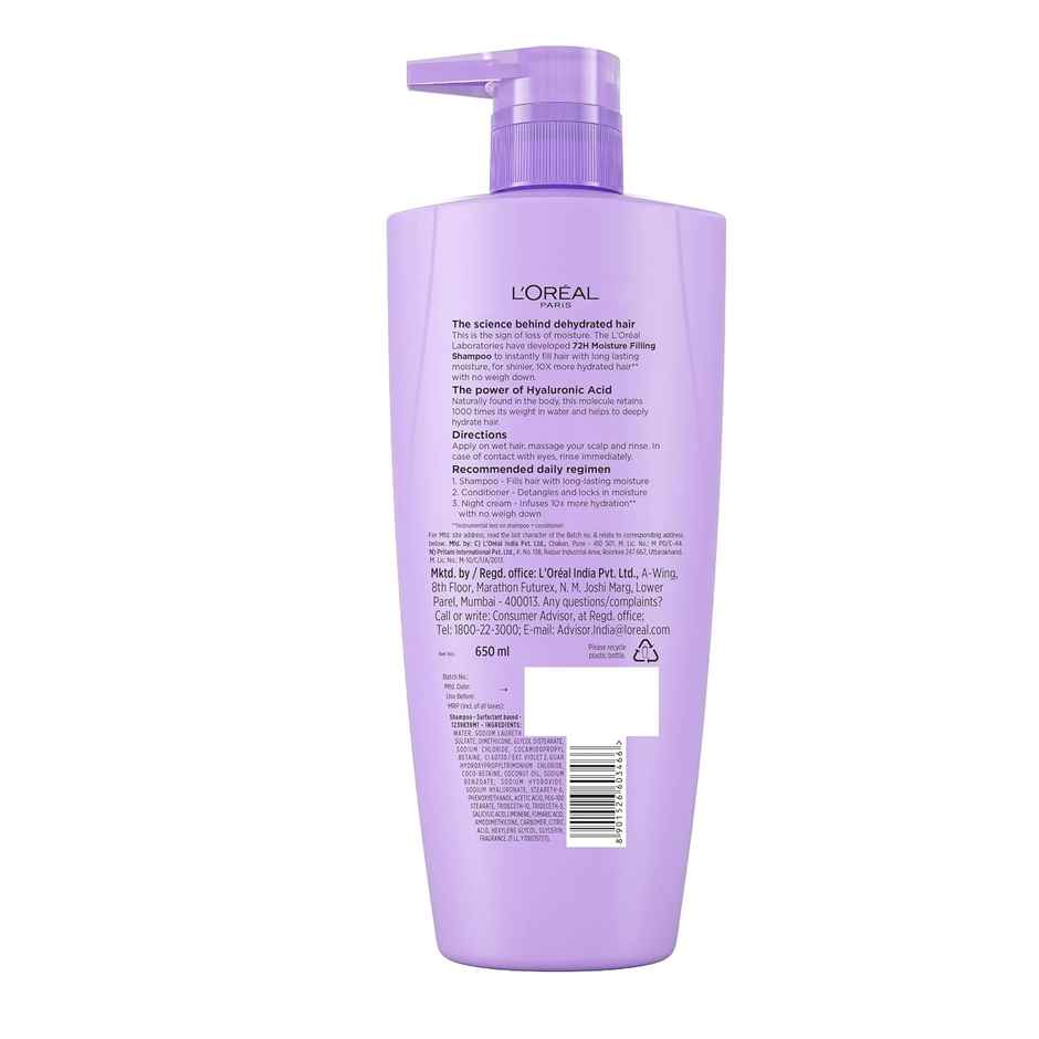 L'Oreal Paris Hyaluron Moisture Shampoo with Hyaluronic Acid for Dry & Dehydrated Hair