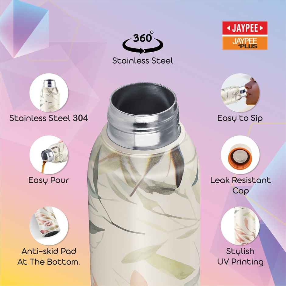 Jaypee Plus Punch Prime ISI certified Stainless Steel Insulated Hot & Cold Water Bottle | 620 ml