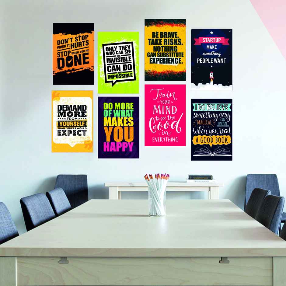 Paper Plane Design Motivational Wall Posters | Set of 10 | (12 Inch x 18 Inch) D98